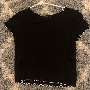 knit lettuce trim top